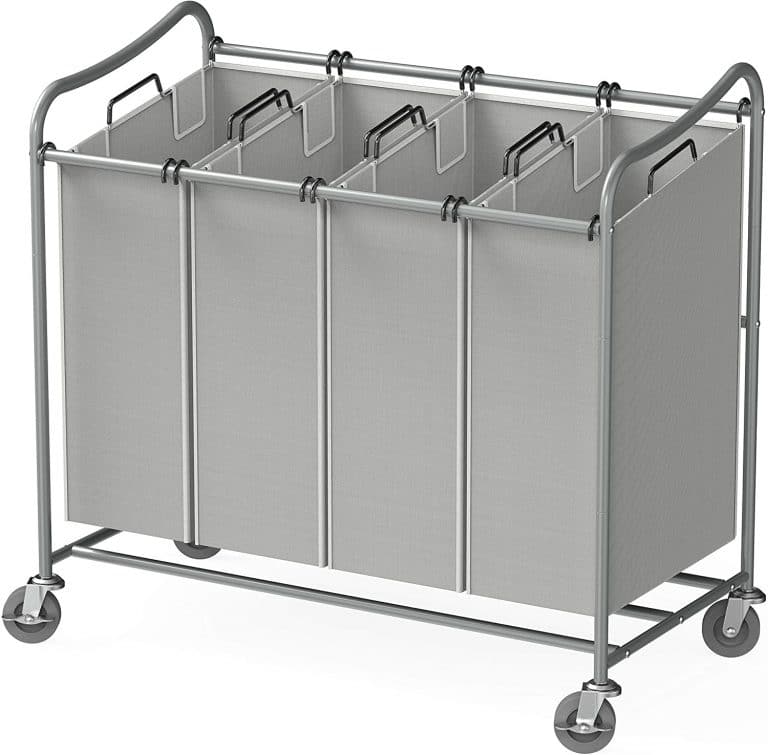 Simple Houseware 4-Bag Laundry Sorter Rolling Cart