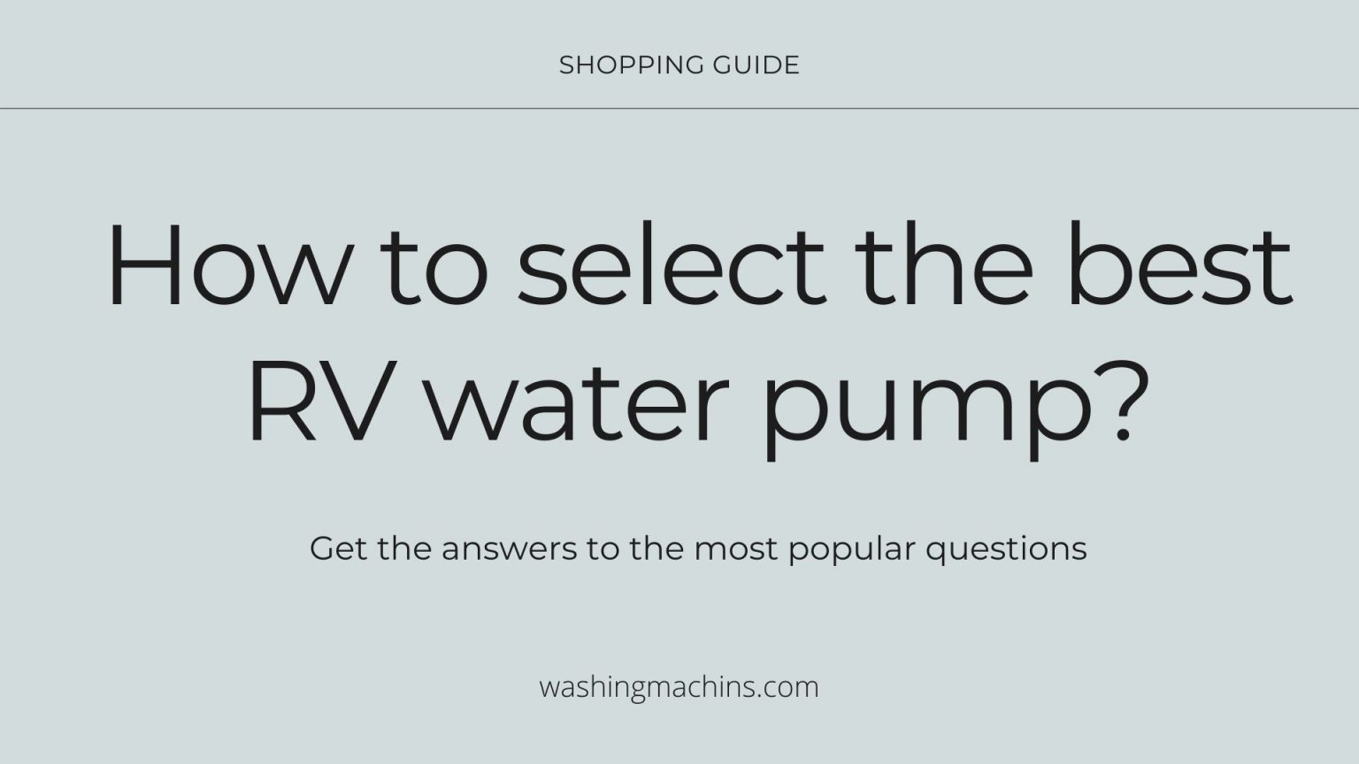 The 10 Best RV Water Pumps of 2022